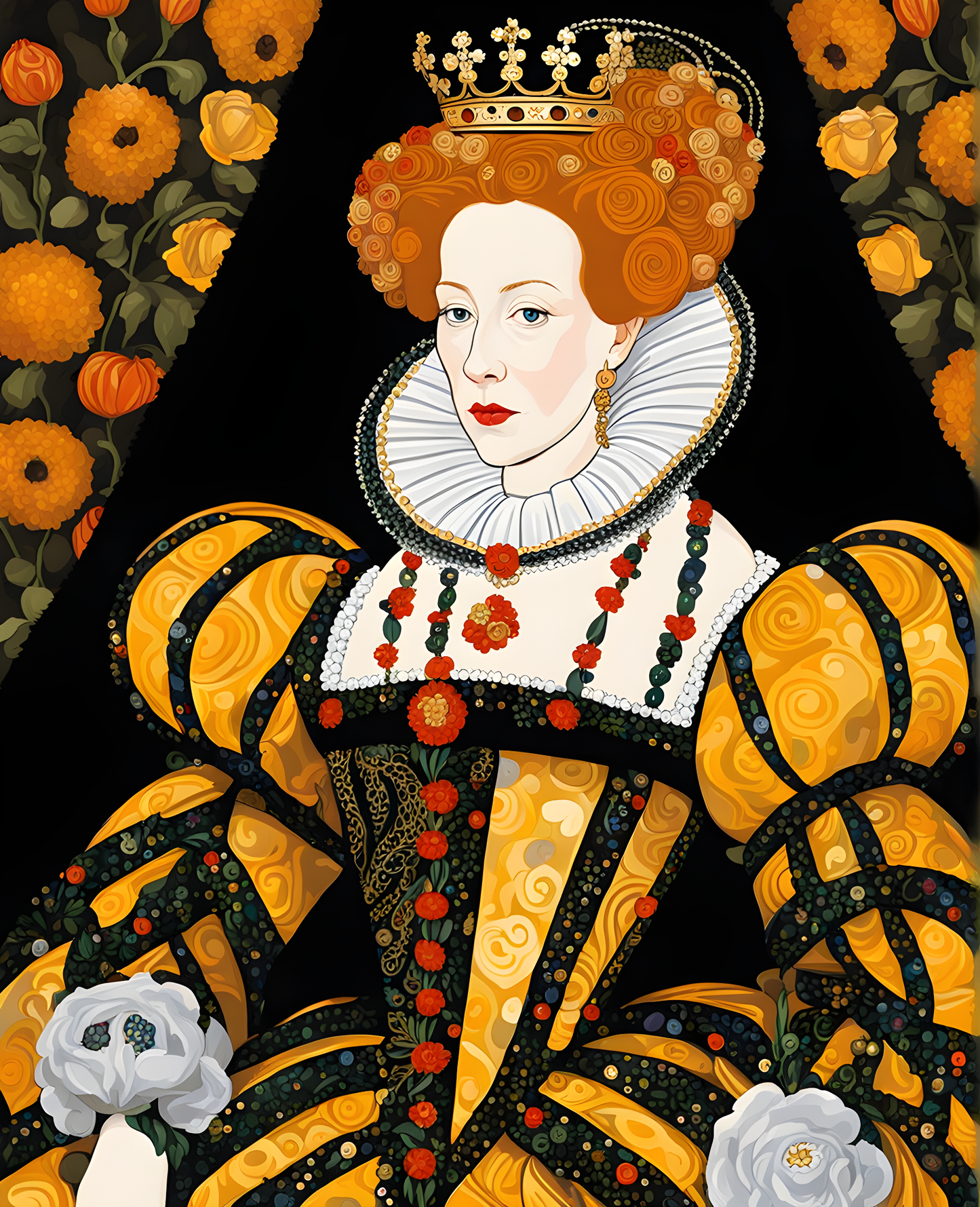 Royal Portrait PD (12) - Queen Elizabeth I of England - Van-Go Paint-By-Number Kit