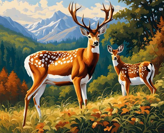 Fallow Deer PD (1) - Van-Go Paint-By-Number Kit