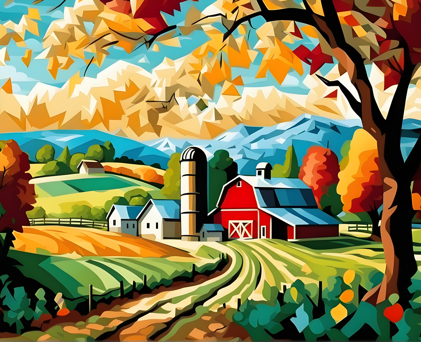 Farm Landscape - Van-Go Paint-By-Number Kit