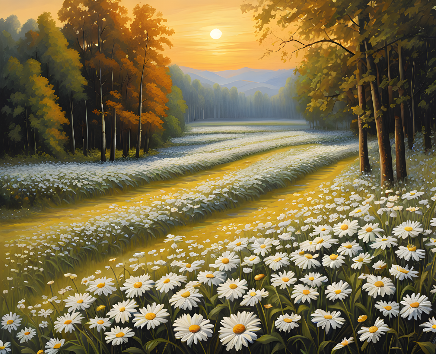 Field of Daisies PD (2) - Van-Go Paint-By-Number Kit
