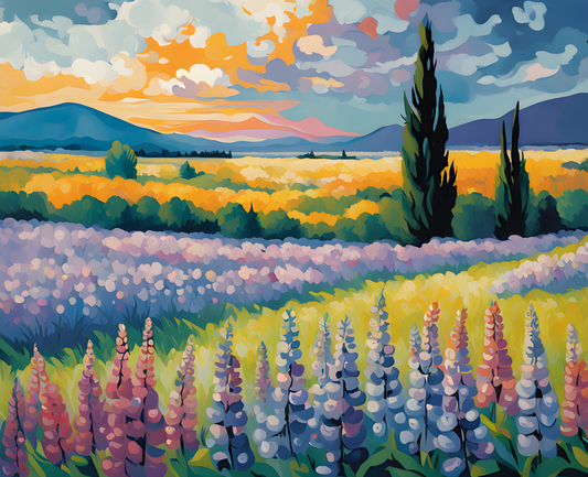 Field of Lupine (2) - Van-Go Paint-By-Number Kit