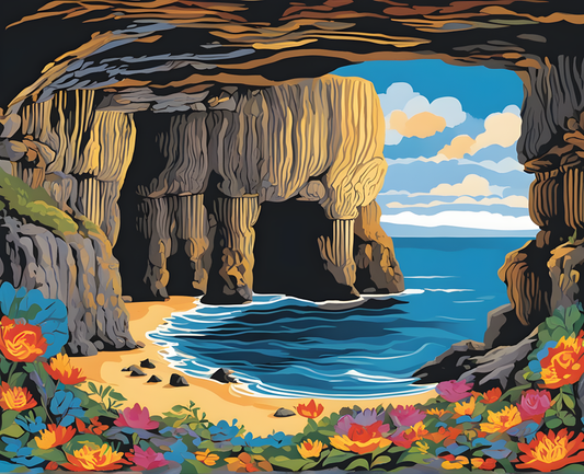 Amazing Places OD (394) - Fingal’s Cave, Scotland - Van-Go Paint-By-Number Kit