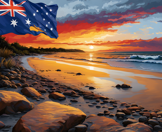 Australia Collection PD (121) - Flag of Australia - Van-Go Paint-By-Number