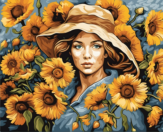 Floral Lady (2) - Van-Go Paint-By-Number Kit