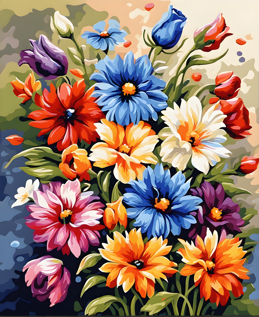 Flowers - Van-Go Paint-By-Number Kit