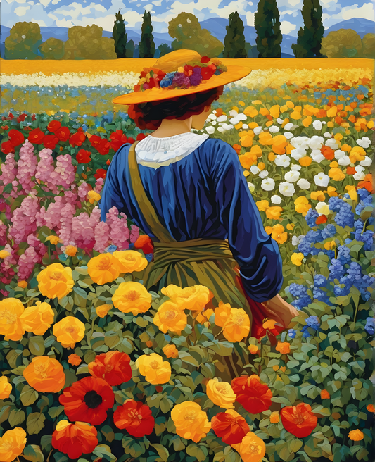 Flowers Picker (3) - Van-Go Paint-By-Number Kit