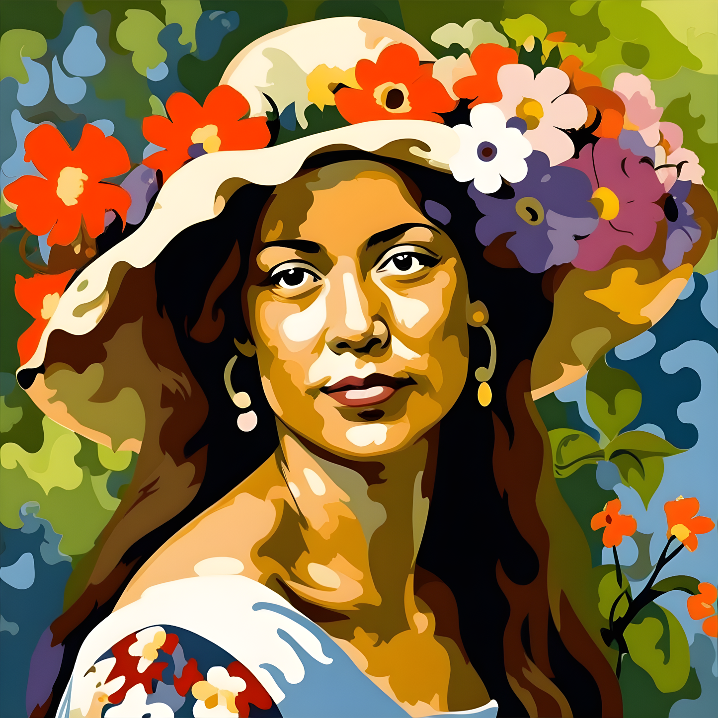 Flowery woman Collection PD (18) - Van-Go Paint-By-Number Kit