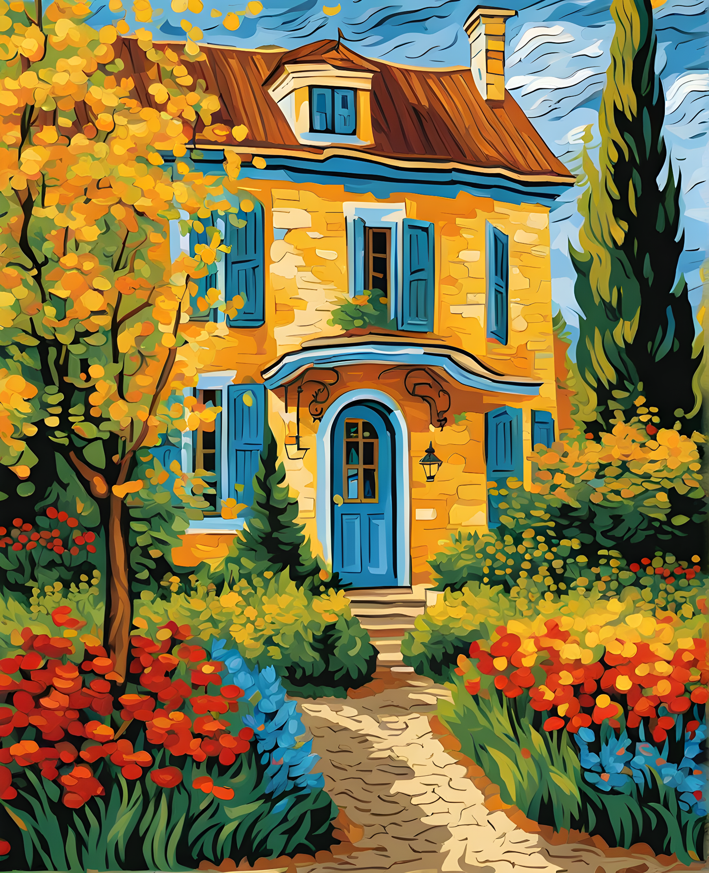 Garden House (2) - Van-Go Paint-By-Number Kit