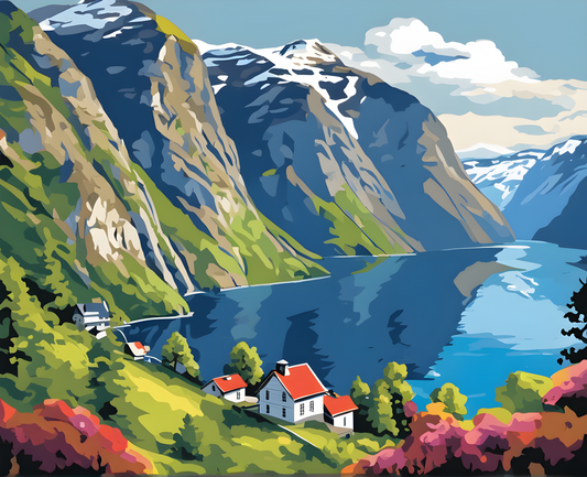Amazing Places OD (72) - Geirangerfjord, Norway - Van-Go Paint-By-Number Kit
