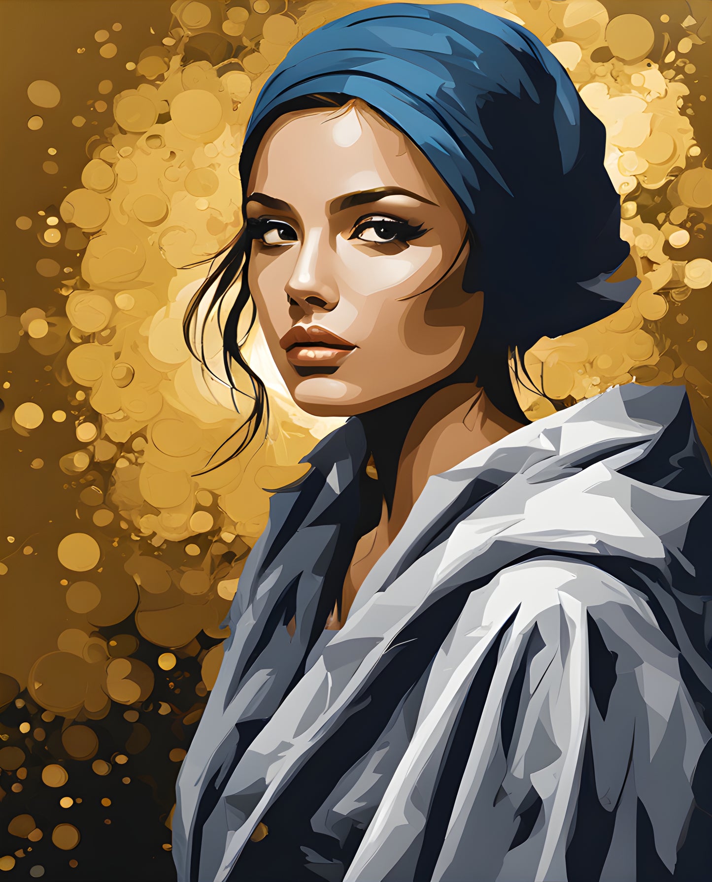 GIRL ON GOLD (6) - Van-Go Paint-By-Number Kit