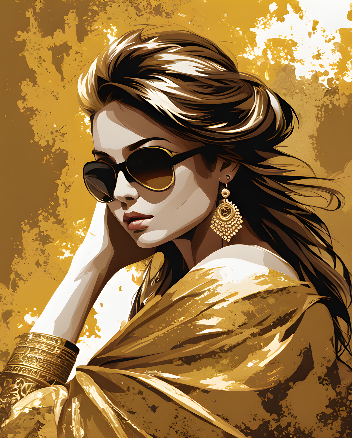 GIRL ON GOLD (4) - Van-Go Paint-By-Number Kit