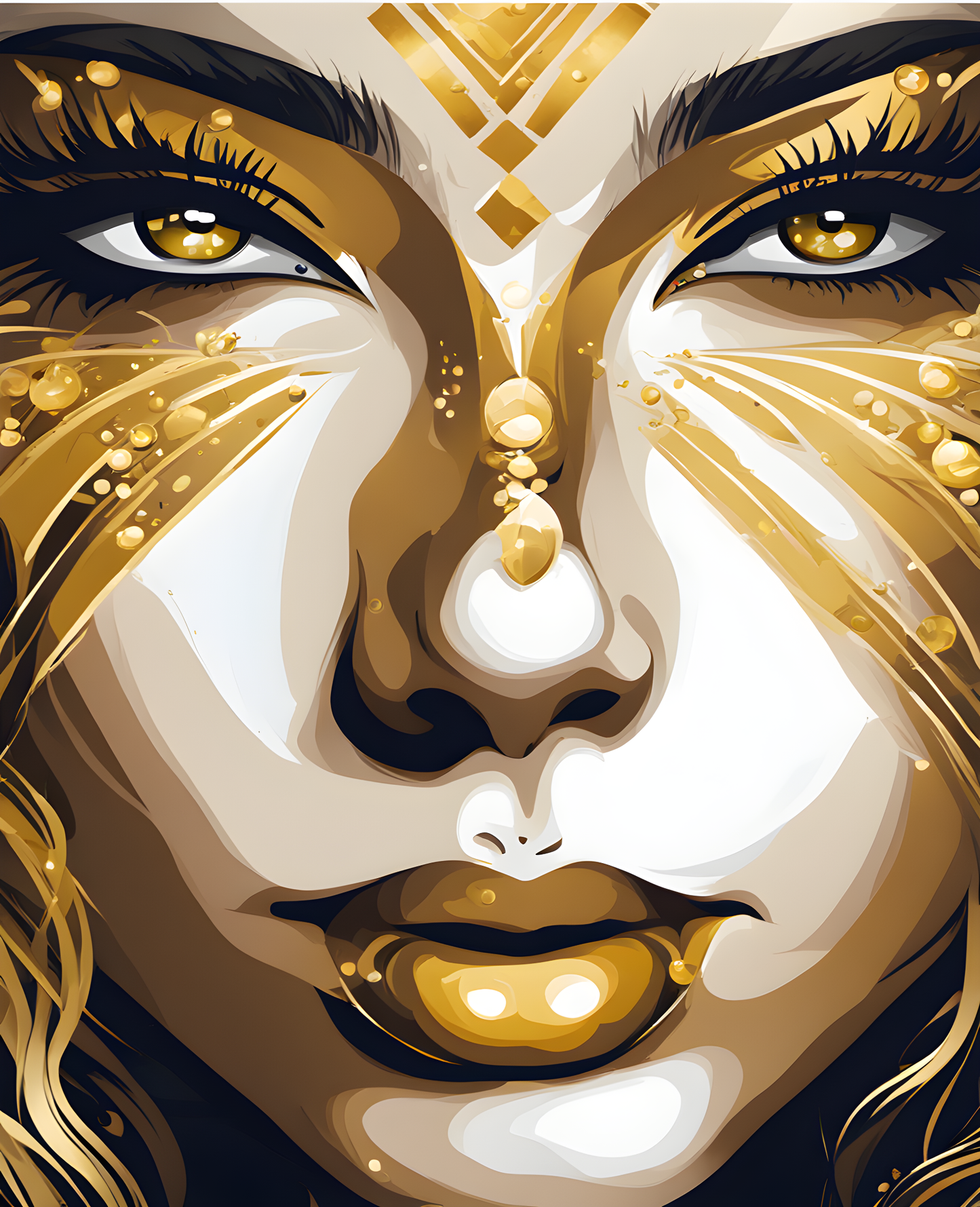GIRL ON GOLD (5) - Van-Go Paint-By-Number Kit