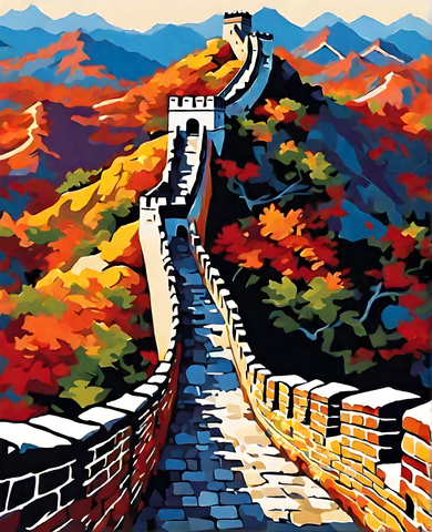 China Collection PD (5) - Great Wall of China - Van-Go Paint-By-Number Kit