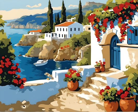 Greece Collection PD (17) - Rethimno - Van-Go Paint-By-Number Kit