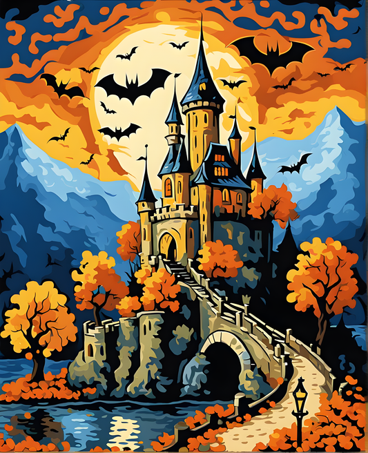 Halloween Castle (2) - Van-Go Paint-By-Number Kit