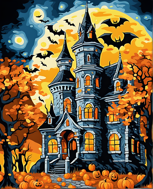 Halloween Castle (1) - Van-Go Paint-By-Number Kit