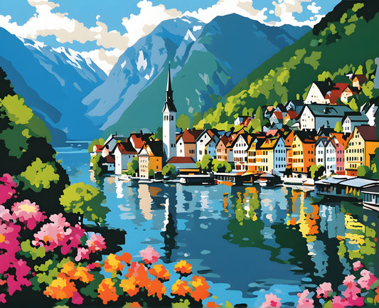 Amazing Places OD (93) - Hallstatt, Austria - Van-Go Paint-By-Number Kit