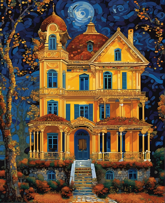 Haunted house (2) - Van-Go Paint-By-Number Kit