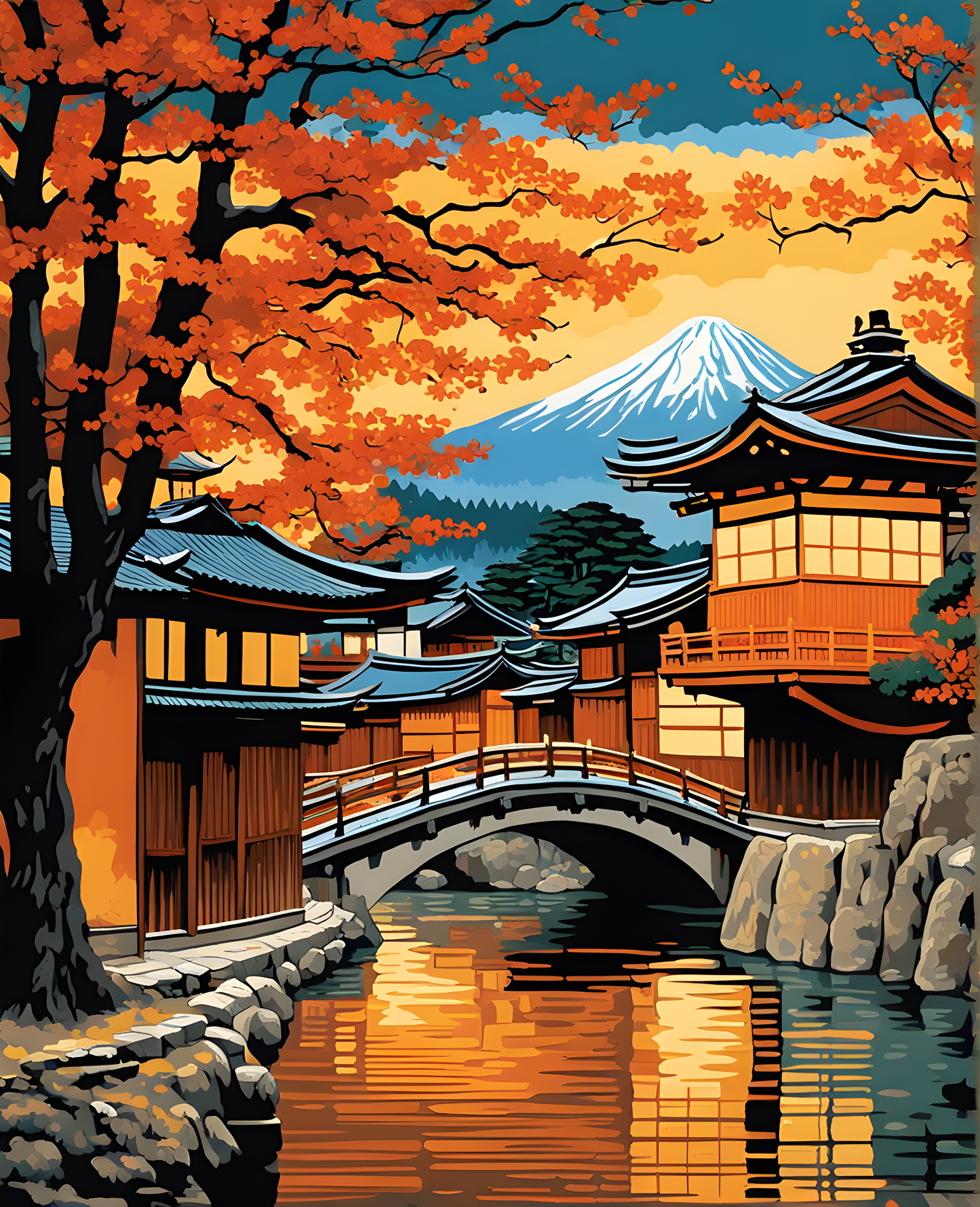 Higashiyama-ku, Kyoto (PD) - Van-Go Paint-By-Number Kit