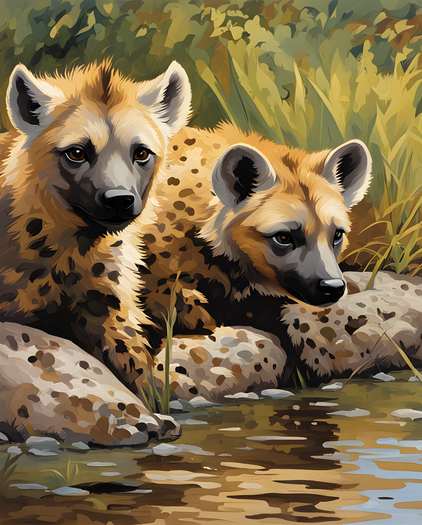 Hunting Hyenas PD (3) - Van-Go Paint-By-Number Kit