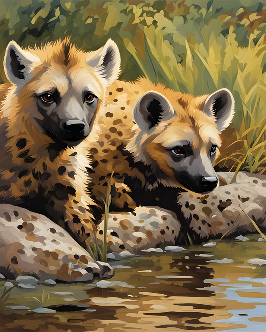 Hunting Hyenas PD (3) - Van-Go Paint-By-Number Kit