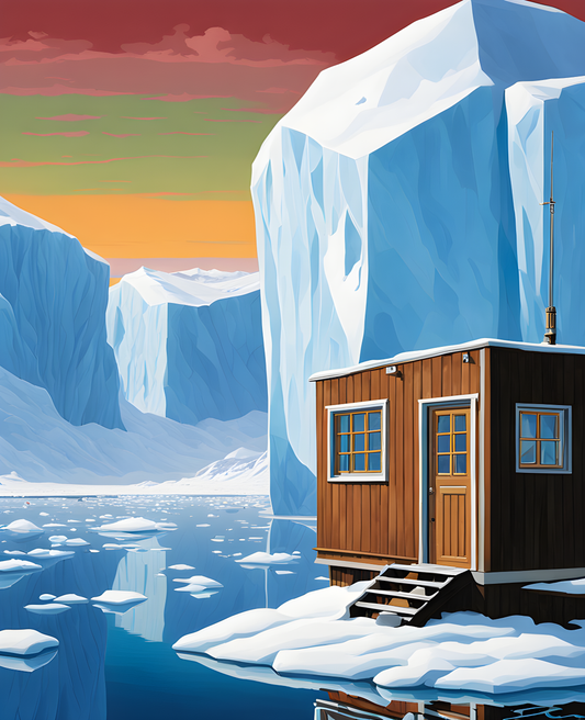 Antarctica Collection PD (19) - Ice Cube Research Station (Fantasy) - Van-Go Paint-By-Number Kit