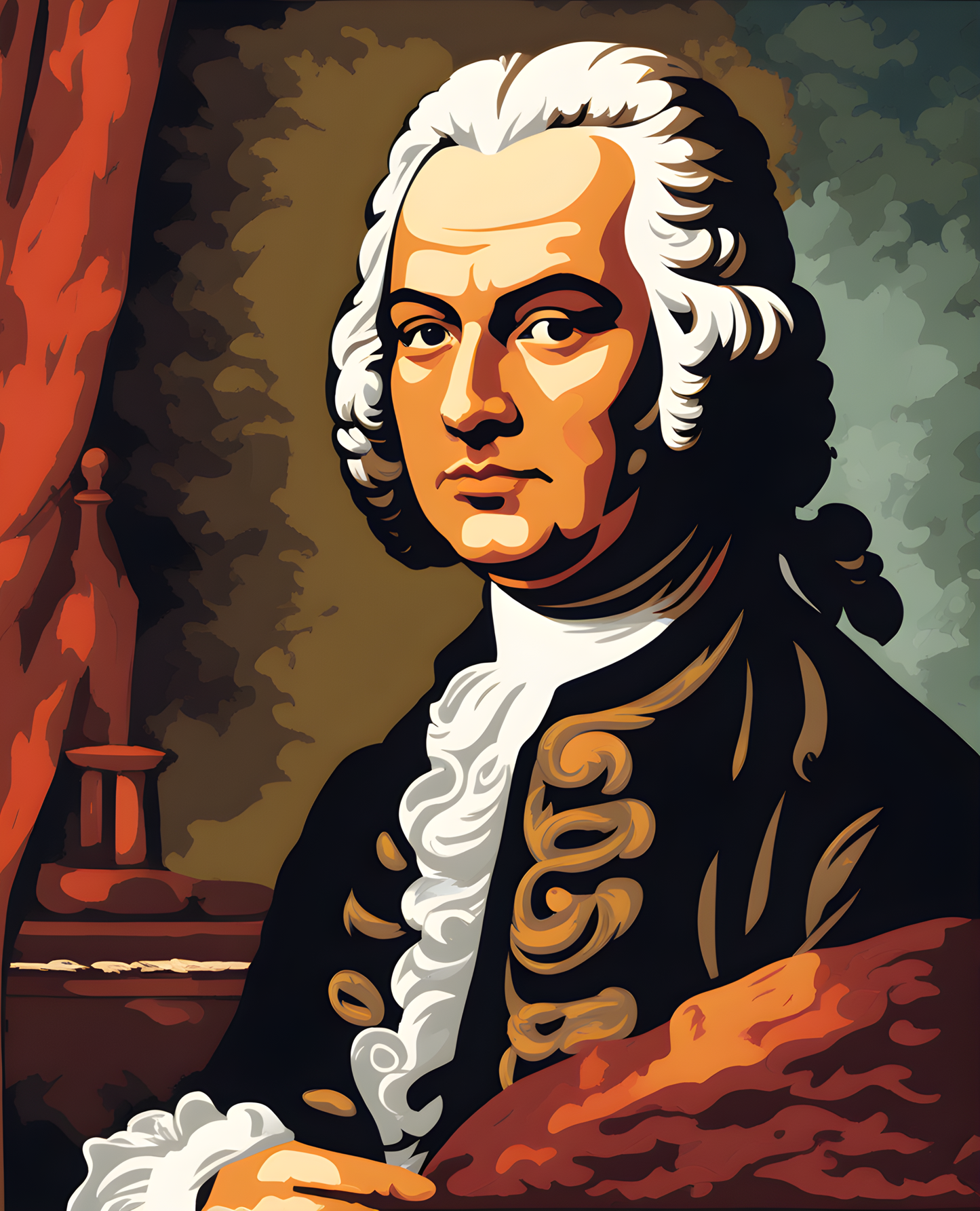 Johann Sebastian Bach Portrait (4) - Van-Go Paint-By-Number Kit