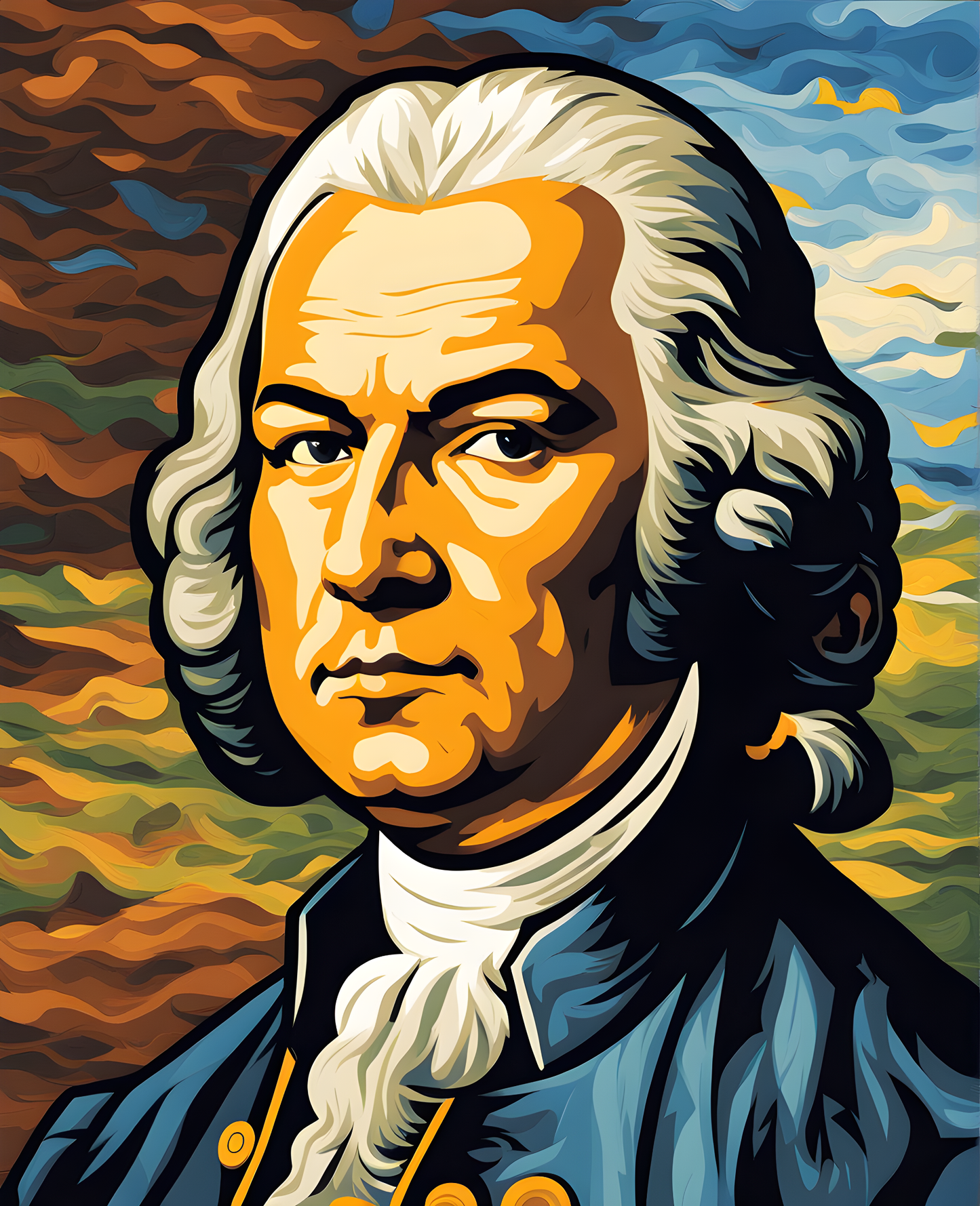 Johann Sebastian Bach Portrait (5) - Van-Go Paint-By-Number Kit