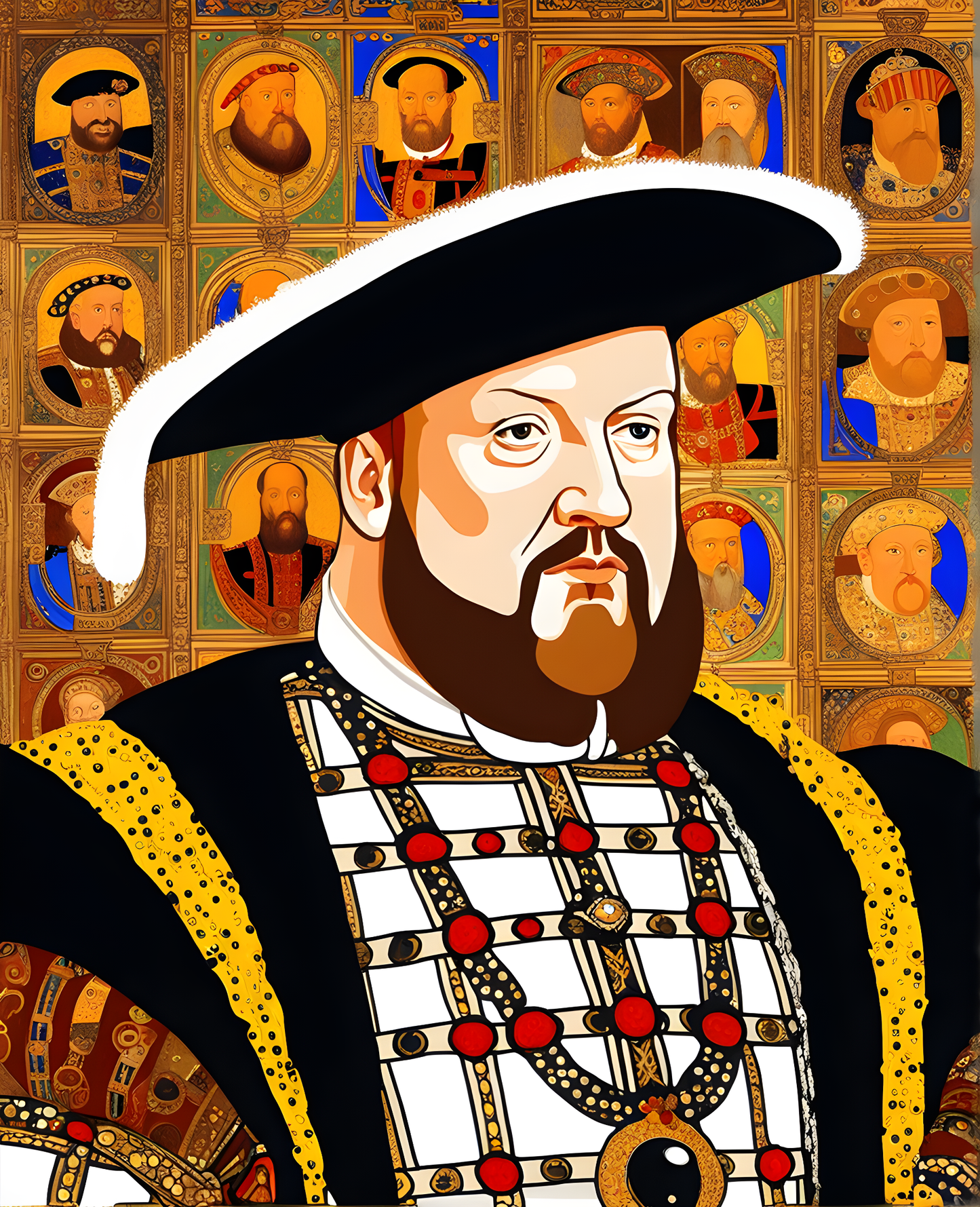 Royal Portrait PD (20) - King Henry VIII of England - Van-Go Paint-By-Number Kit