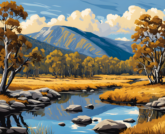 Australia Collection PD (15) - Kosciuszko National Park, NSW - Van-Go Paint-By-Number