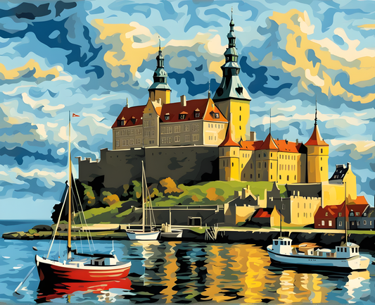 Castles OD -  Kronborg Caslte, Denmark (100) - Van-Go Paint-By-Number Kit