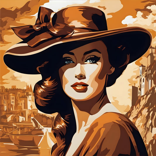 Lady with a Brown Hat PD (1) - Van-Go Paint-By-Number Kit