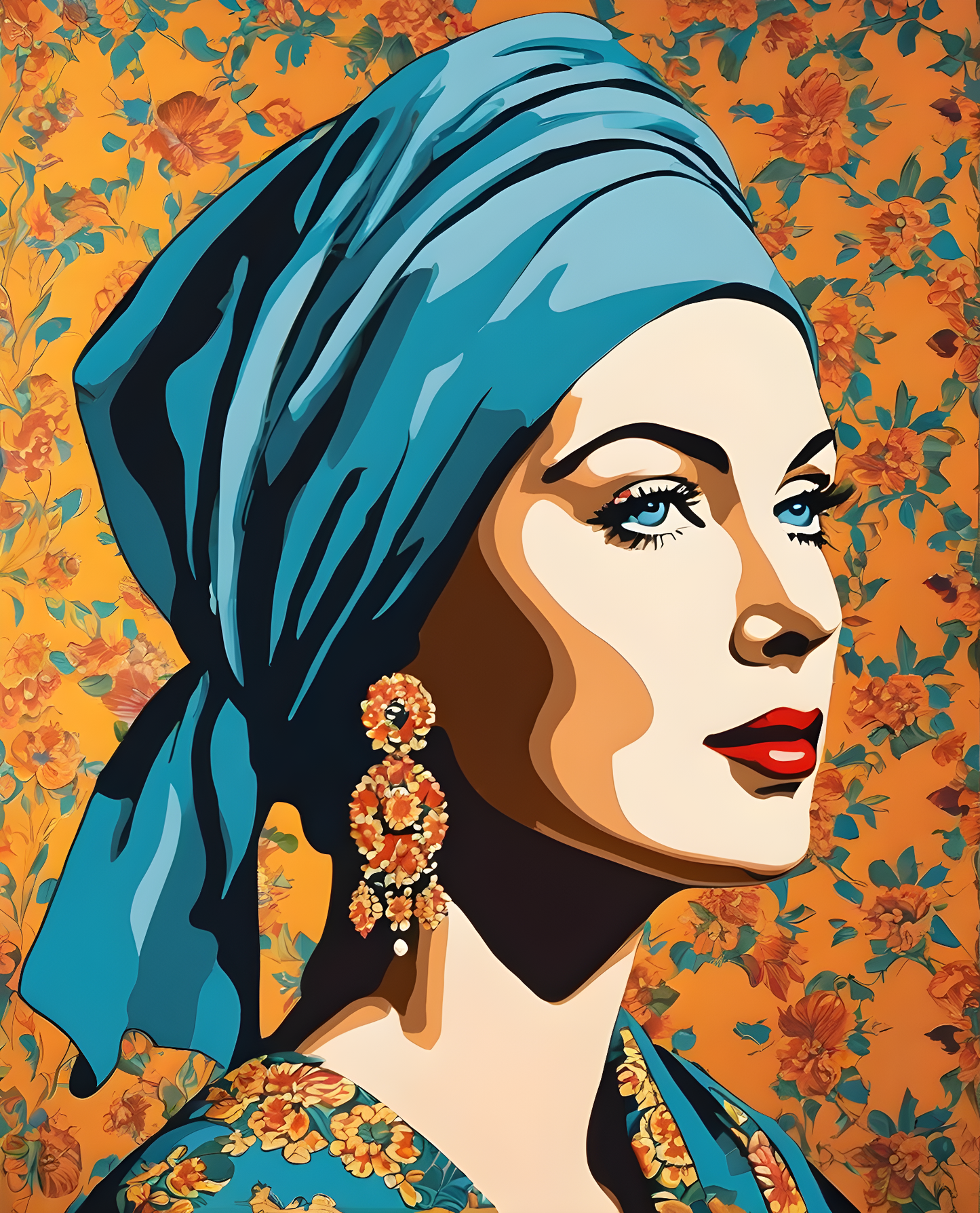 Lady with a Head Scarf PD (1) - Van-Go Paint-By-Number Kit