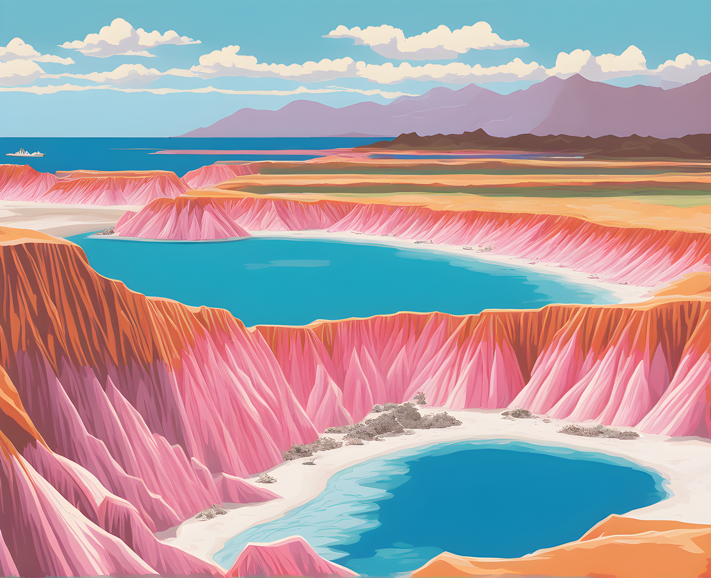 Amazing Places OD (410) - Las Coloradas, Mexico - Van-Go Paint-By-Number Kit