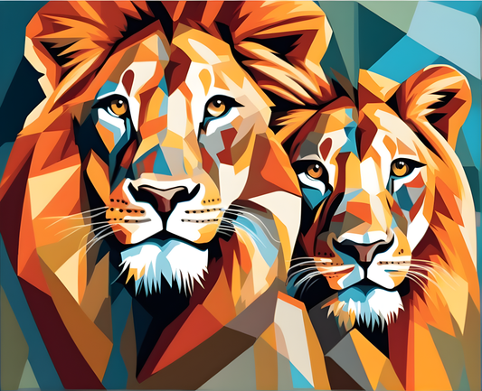 Lions Collection PD (36) - Lionesses - Van-Go Paint-By-Number Kit