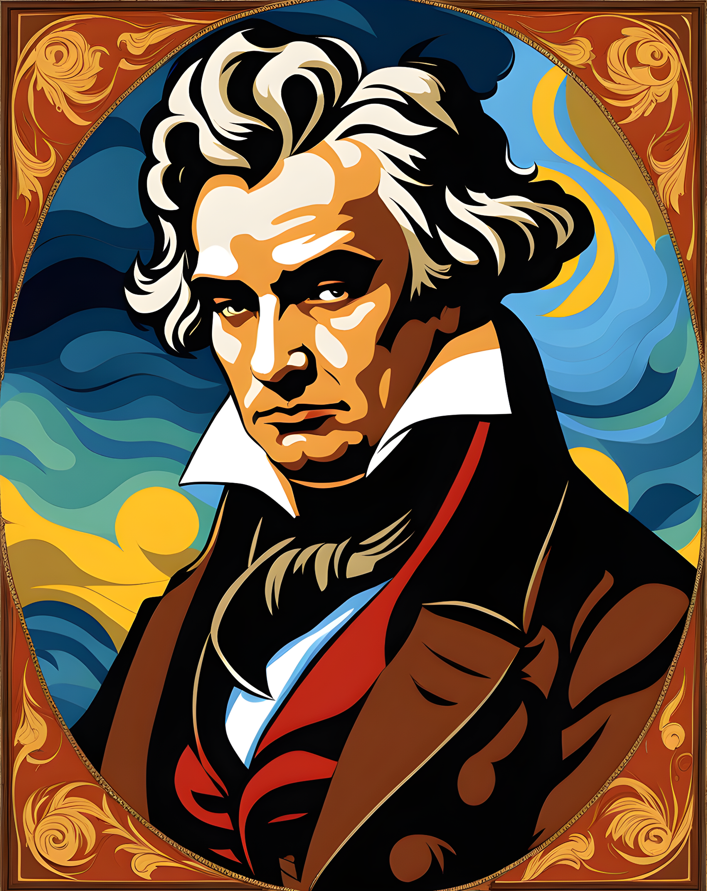 Ludwig Van Beethoven Portrait (6) - Van-Go Paint-By-Number Kit