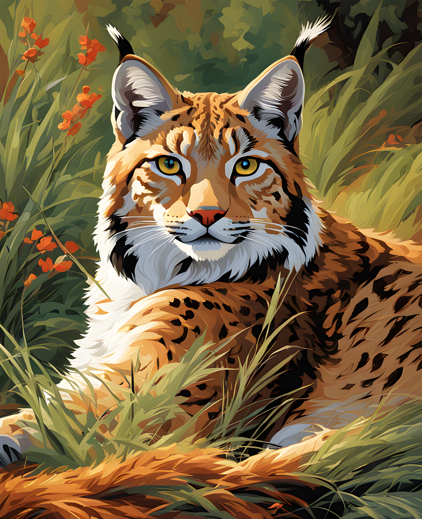 Hunting Lynx PD (3) - Van-Go Paint-By-Number Kit