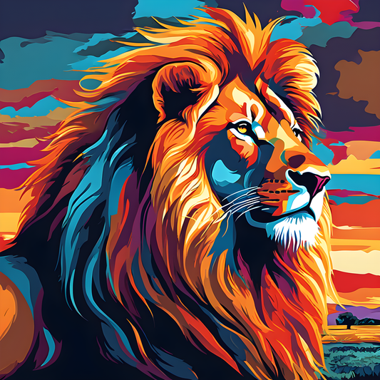 Majestic Lion PD (4) - Van-Go Paint-By-Number Kit