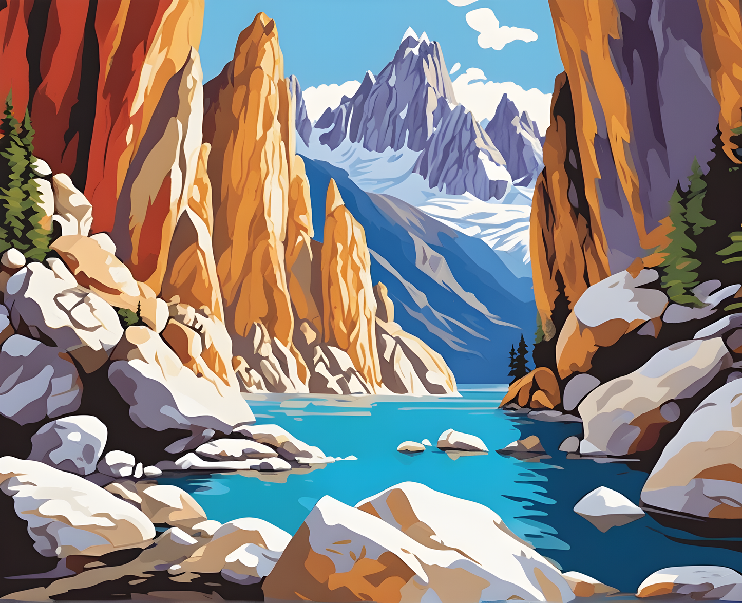 Amazing Places OD (415) - Marble Caves, Chile - Van-Go Paint-By-Number Kit