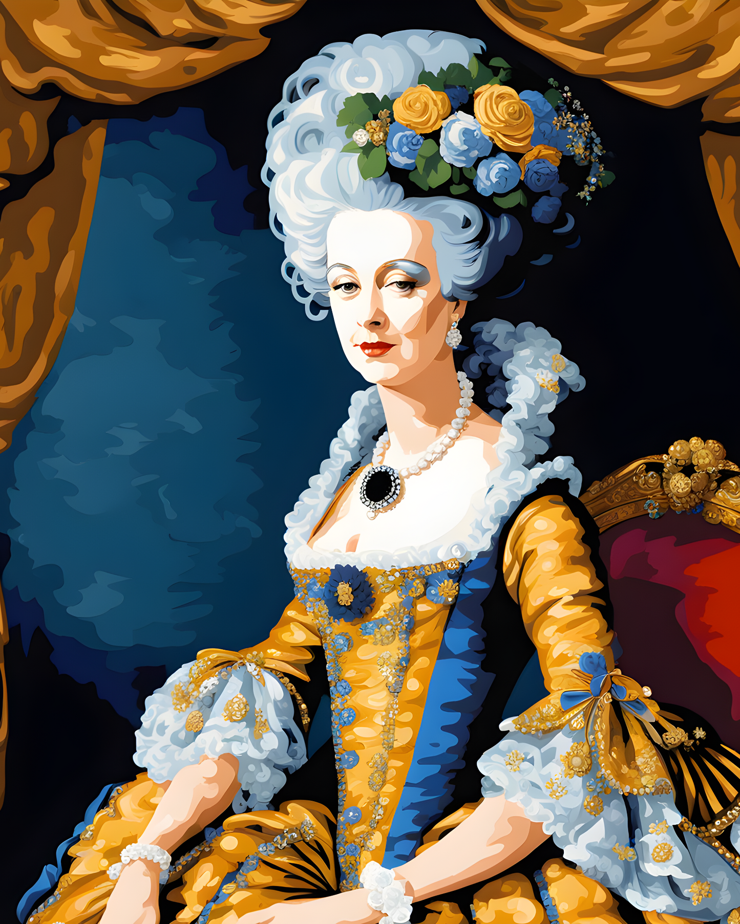 Royal Portrait PD (23) - Marie Antoinette, Queen of France - Paint-By-Number Kit