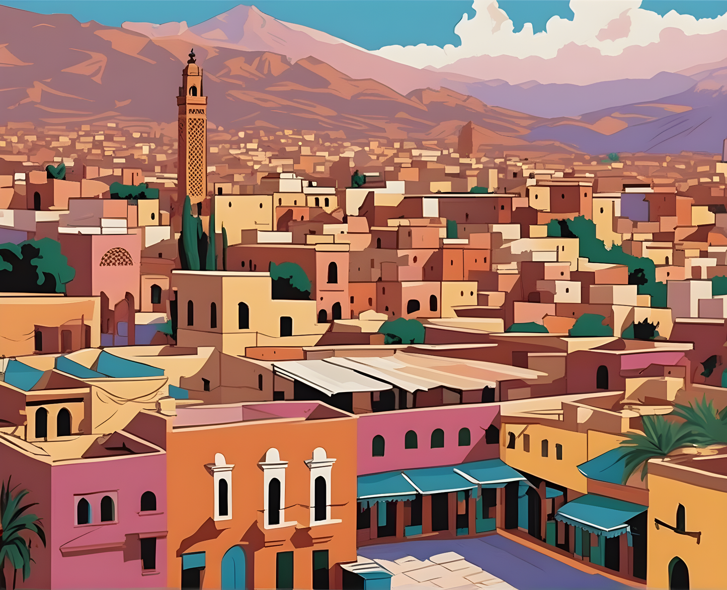 Amazing Places OD (417) - Marrakesh, Morocco - Van-Go Paint-By-Number Kit