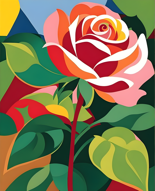 Meditative rose (3) - Van-Go Paint-By-Number Kit