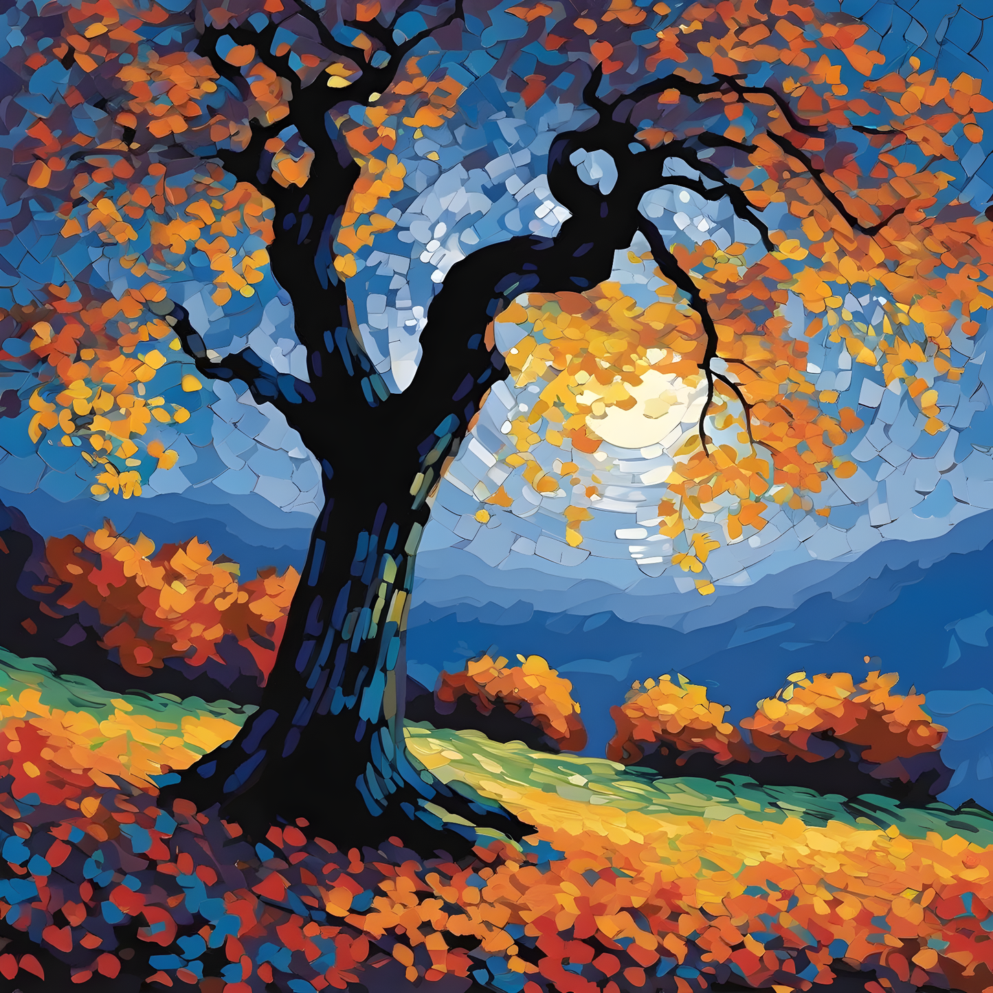 Midnight Tree (2) - Van-Go Paint-By-Number Kit