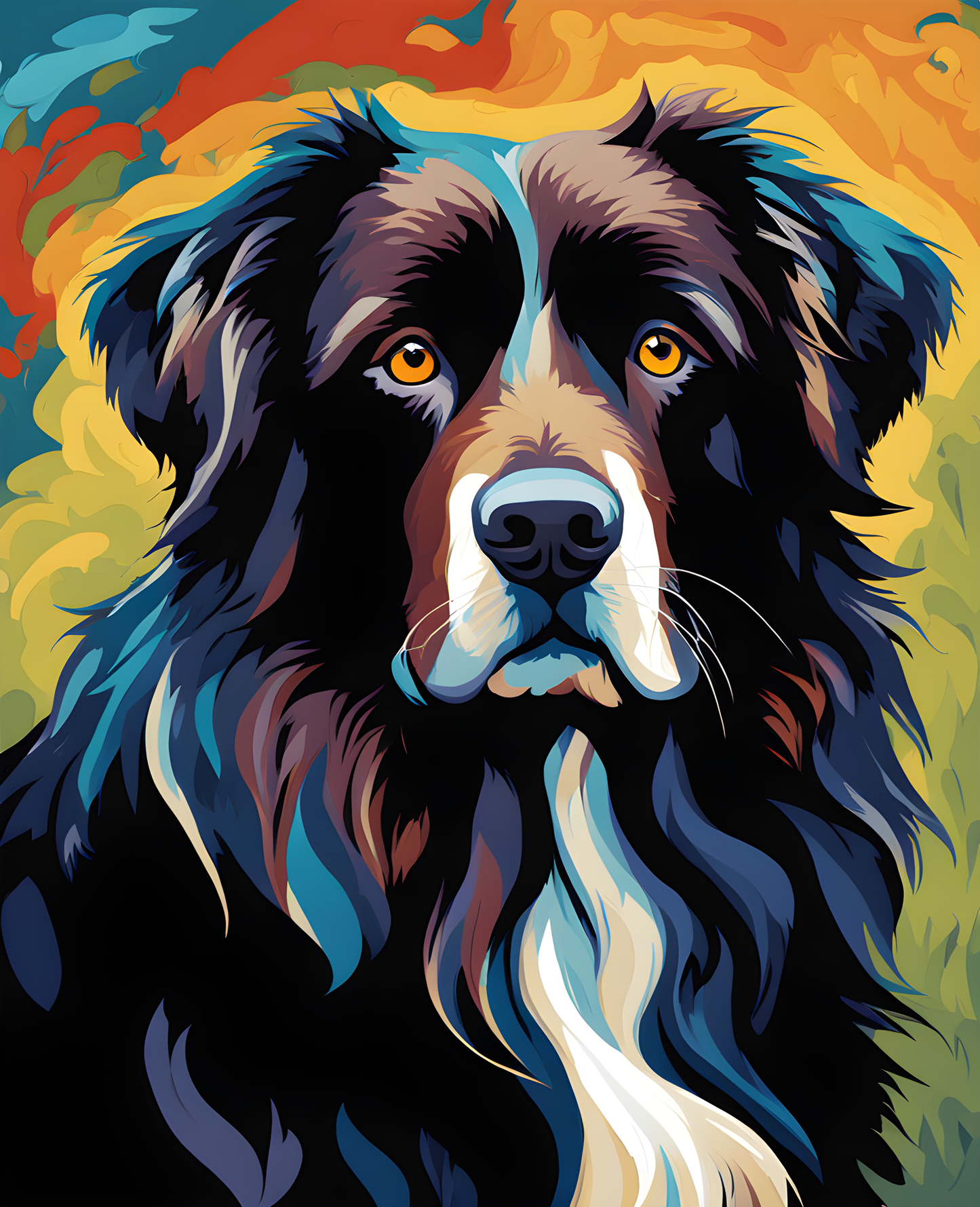 Newfoundland Dog PD (8) - Van-Go Paint-By-Number Kit