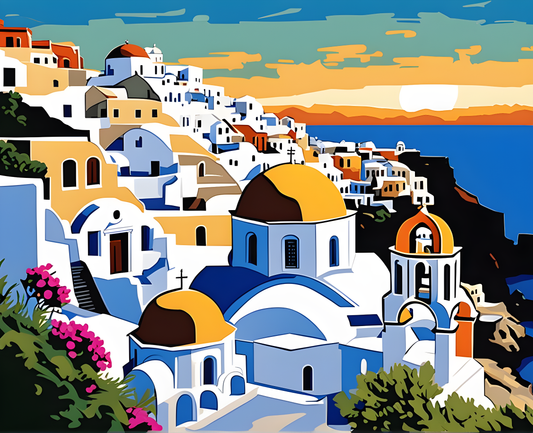 Amazing Places OD (444) - Oia, Santorini, Greece - Van-Go Paint-By-Number Kit