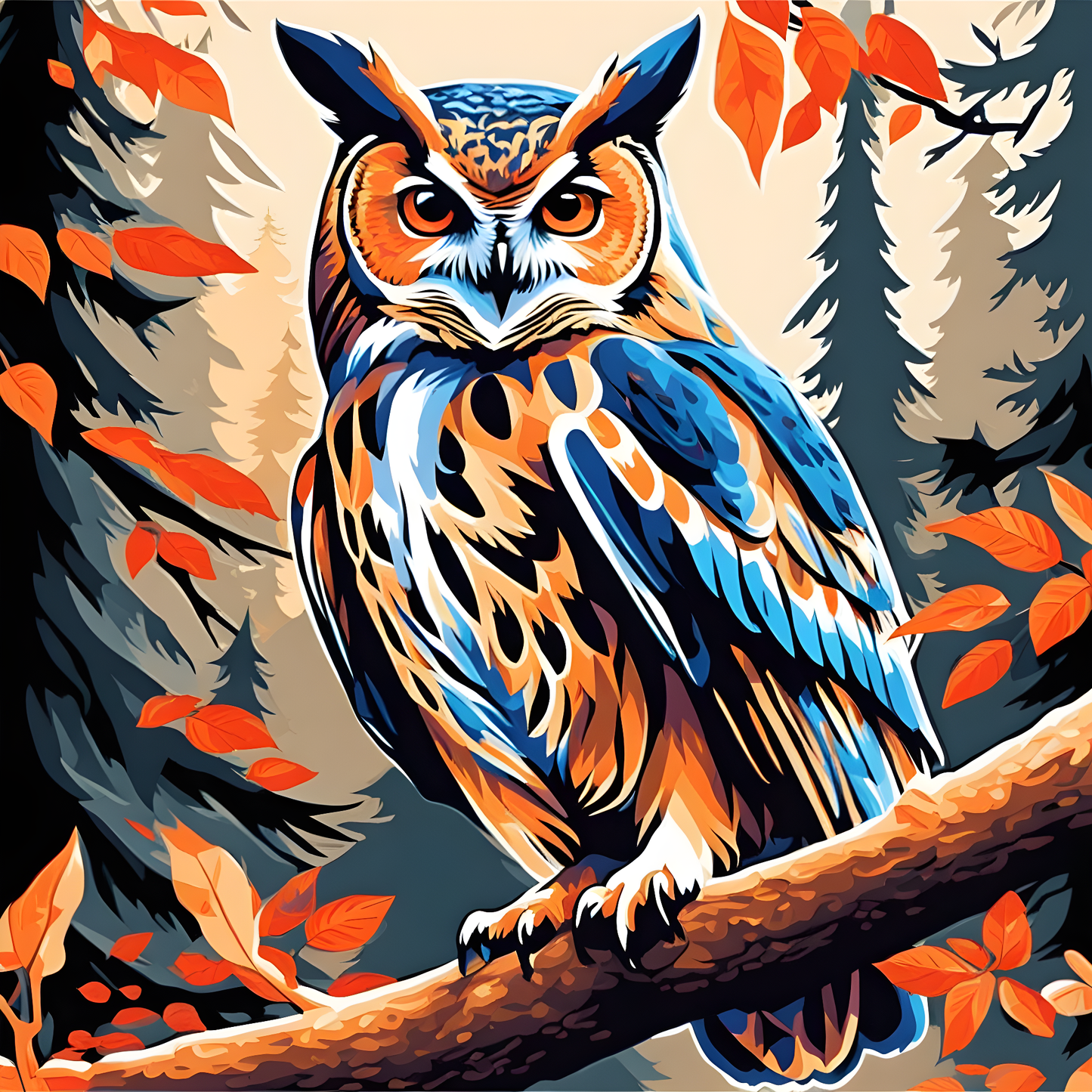Owls Collection PD (28) - In The Forest - Van-Go Paint-By-Number Kit