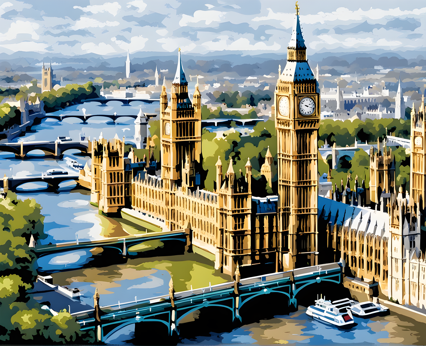 Castles OD - Palace of Westminster, England (65) - Van-Go Paint-By-Number Kit