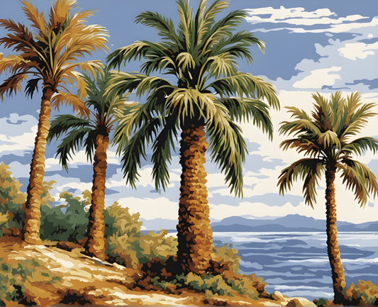 Brazil Collection OD (7) - Palm trees and old Araucaria - Van-Go Paint-By-Number Kit