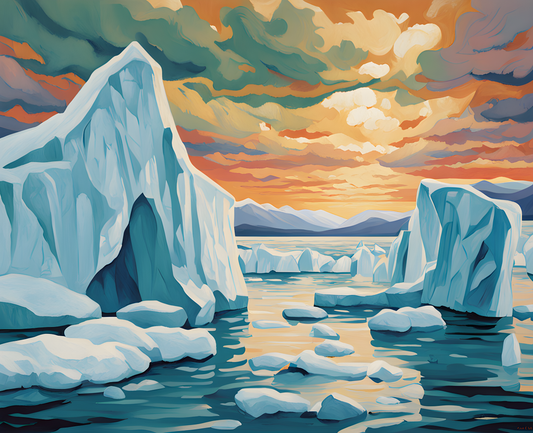 Passing through the chain of Iceberg (1) - Van-Go Paint-By-Number Kit