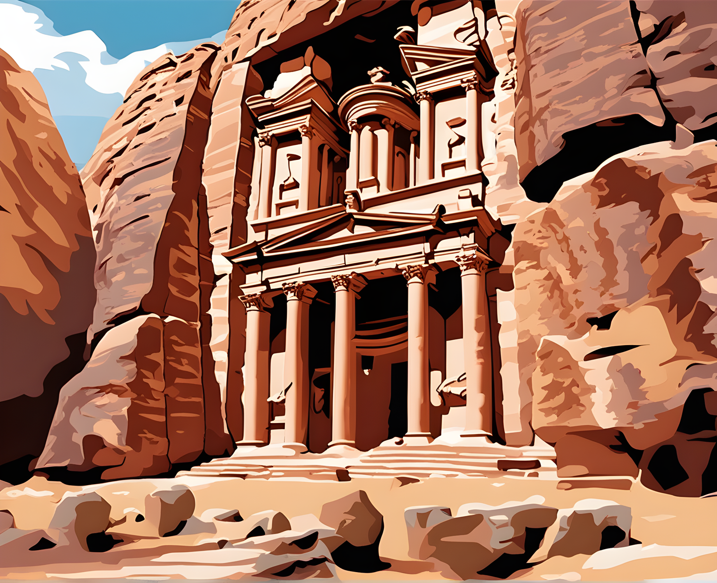 Amazing Places OD (229) - Petra, Jordan - Van-Go Paint-By-Number Kit
